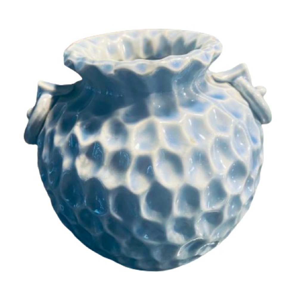 Vintage Japanese Blue Lilac Divoted
Ceramic Pottery‎ Vase